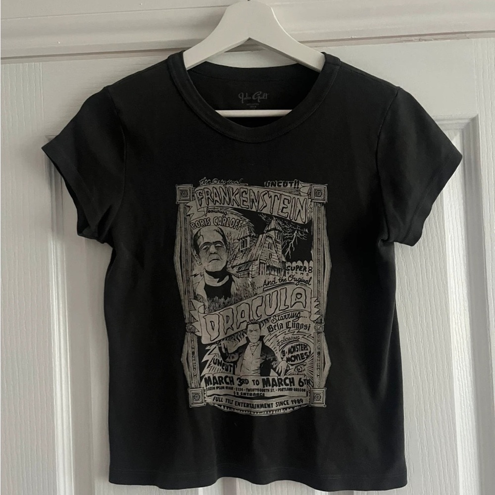 Brandy Melville Black Short Sleeve Graphic Tee